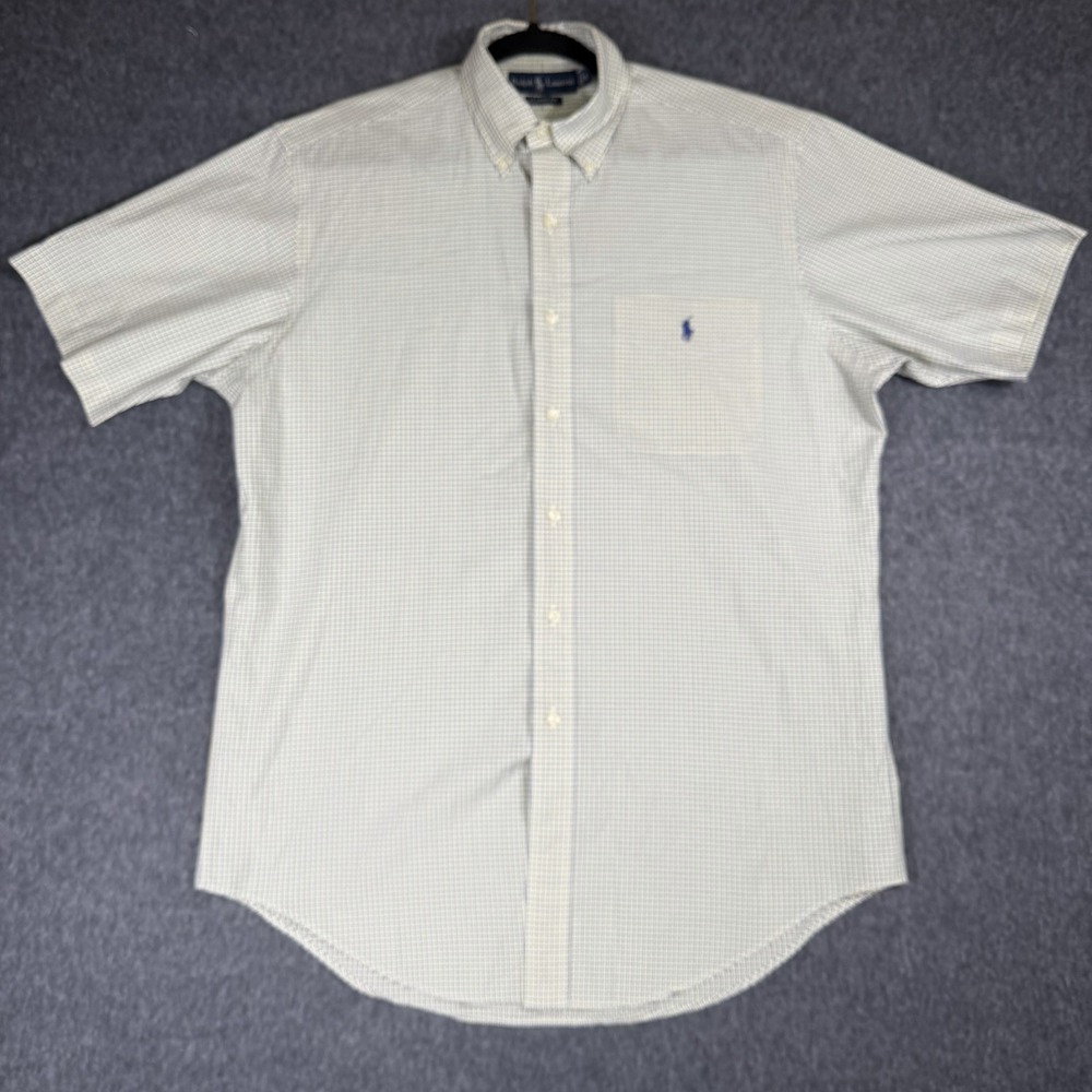 Polo Ralph Lauren‎ Button Down Shirt Mens Medium Windowpane Classic Fit